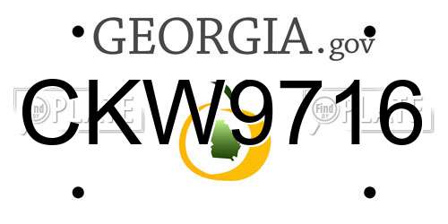CKW9716 Georgia License Plate
