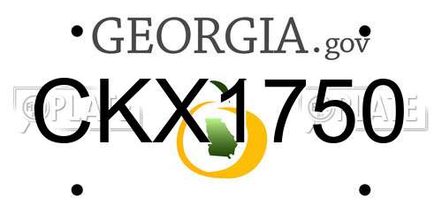 CKX1750 Georgia License Plate