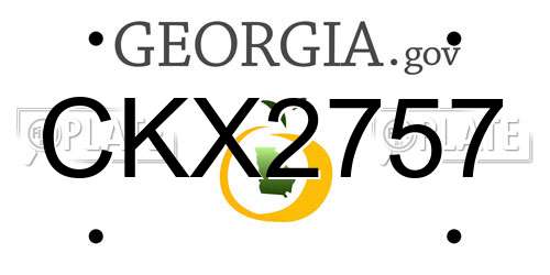 CKX2757 Georgia License Plate