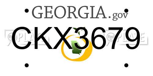 CKX3679 Georgia License Plate