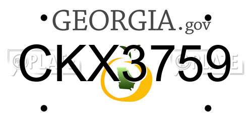 CKX3759 Georgia License Plate