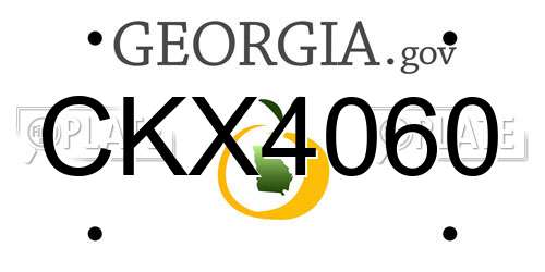 CKX4060 Georgia License Plate