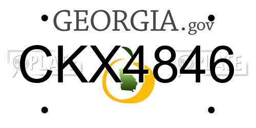 CKX4846 Georgia License Plate