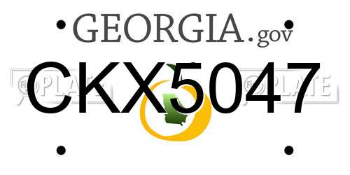 CKX5047 Georgia License Plate