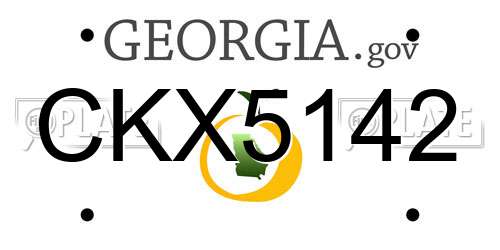 CKX5142 Georgia License Plate