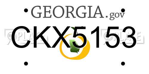 CKX5153 Georgia License Plate