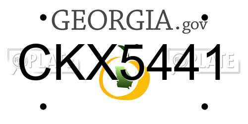 CKX5441 Georgia License Plate