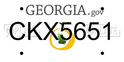 CKX5651 Georgia License Plate