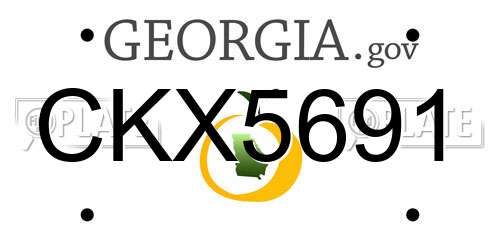 CKX5691 Georgia License Plate