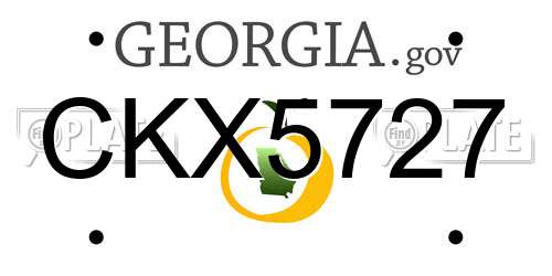 CKX5727 Georgia License Plate