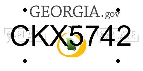 CKX5742 Georgia License Plate