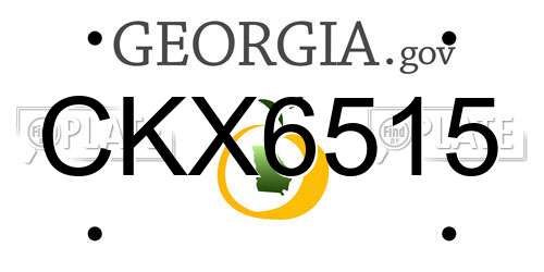 CKX6515 Georgia License Plate