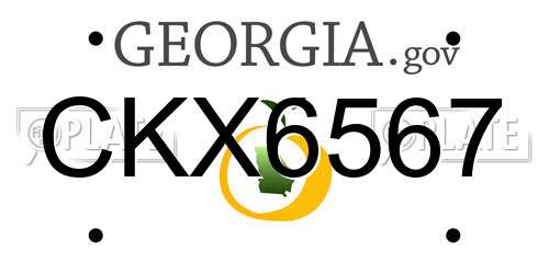 CKX6567 Georgia License Plate