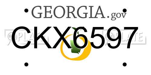 CKX6597 Georgia License Plate