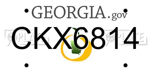 CKX6814 Georgia License Plate