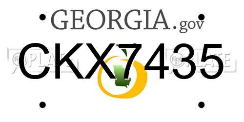 CKX7435 Georgia License Plate