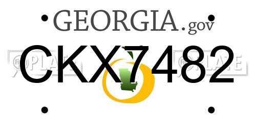 CKX7482 Georgia License Plate
