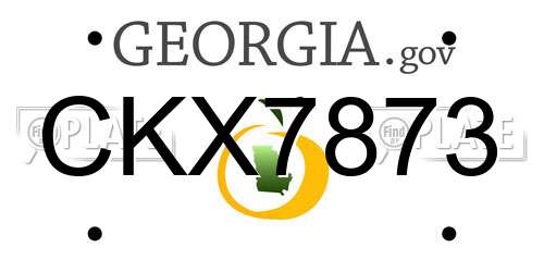 CKX7873 Georgia License Plate