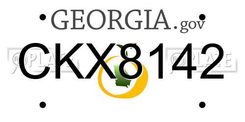 CKX8142 Georgia License Plate