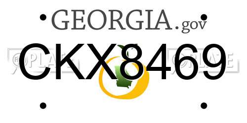 CKX8469 Georgia License Plate