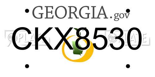 CKX8530 Georgia License Plate