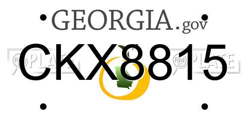 CKX8815 Georgia License Plate