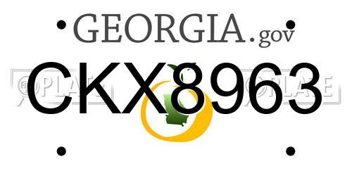 CKX8963 Georgia License Plate