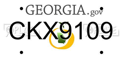 CKX9109 Georgia License Plate
