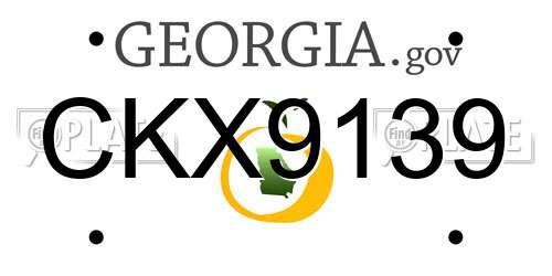 CKX9139 Georgia License Plate
