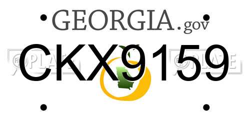 CKX9159 Georgia License Plate