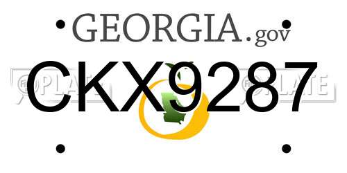 CKX9287 Georgia License Plate