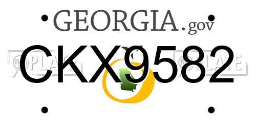 CKX9582 Georgia License Plate