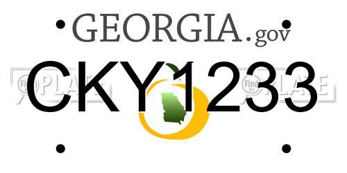 CKY1233 Georgia License Plate