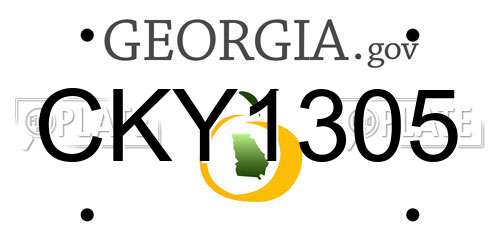 CKY1305 Georgia License Plate