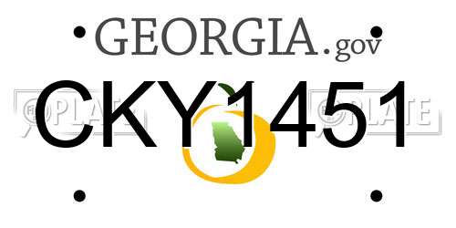 CKY1451 Georgia License Plate