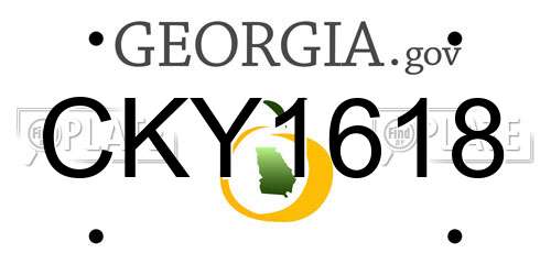 CKY1618 Georgia License Plate