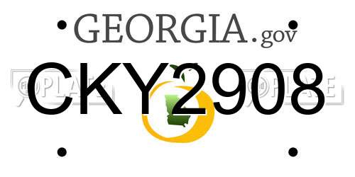CKY2908 Georgia License Plate
