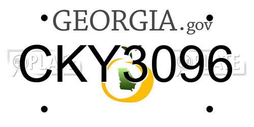 CKY3096 Georgia License Plate