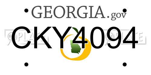 CKY4094 Georgia License Plate