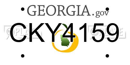CKY4159 Georgia License Plate
