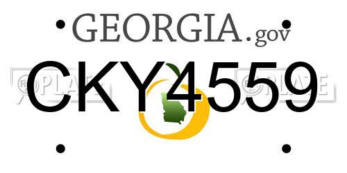 CKY4559 Georgia License Plate