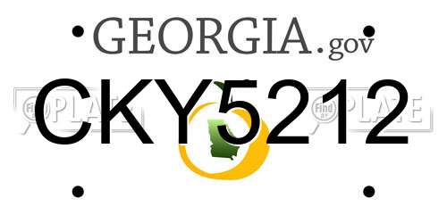 CKY5212 Georgia License Plate