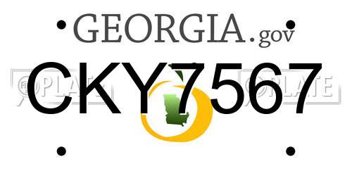 CKY7567 Georgia License Plate