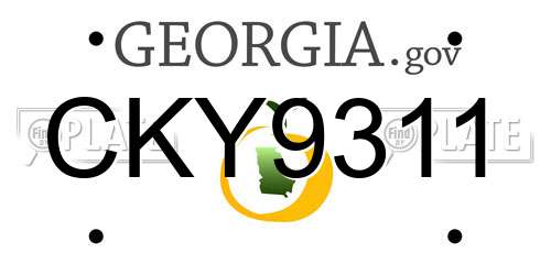CKY9311 Georgia License Plate