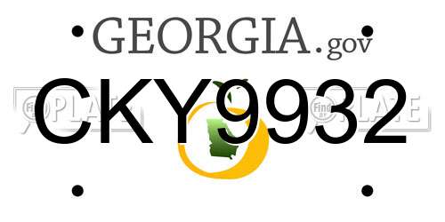 CKY9932 Georgia License Plate