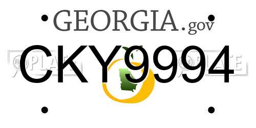 CKY9994 Georgia License Plate