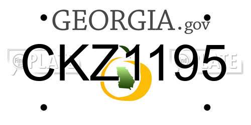 CKZ1195 Georgia License Plate