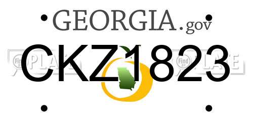 CKZ1823 Georgia License Plate