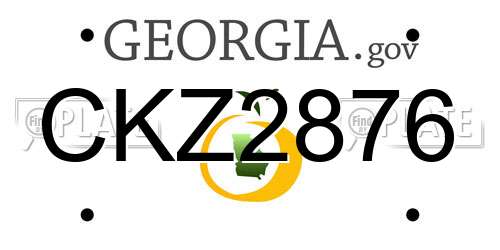 CKZ2876 Georgia License Plate