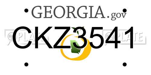 CKZ3541 Georgia License Plate
